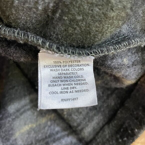 John Wayne Sweater Fleece Plaid Mock Neck 1/4 Snap Up Long Sleeve Mens XL - Picture 4 of 8